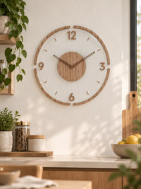 Horloge Murale Scandinave en Verre Silencieuse — 2 Tailles