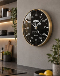 Horloge Murale Compteur de Voiture Acrylique 30 cm Silencieuse