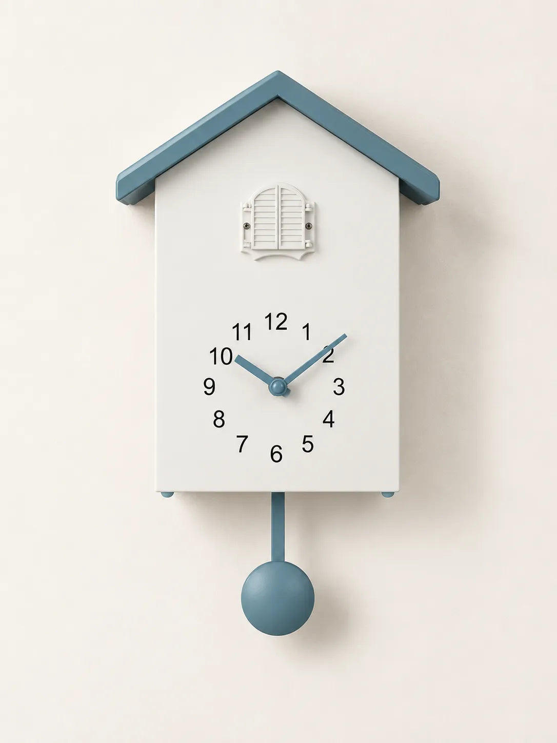 Horloge Coucou Moderne 20 × 25 cm Oiseau Animé et Balancier