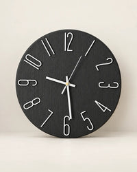 Horloge Murale Ronde 30 cm Chiffres 3D Silencieuse — 4 Coloris