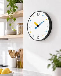 Horloge Murale Multicolore Ronde Silencieuse — 3 Tailles