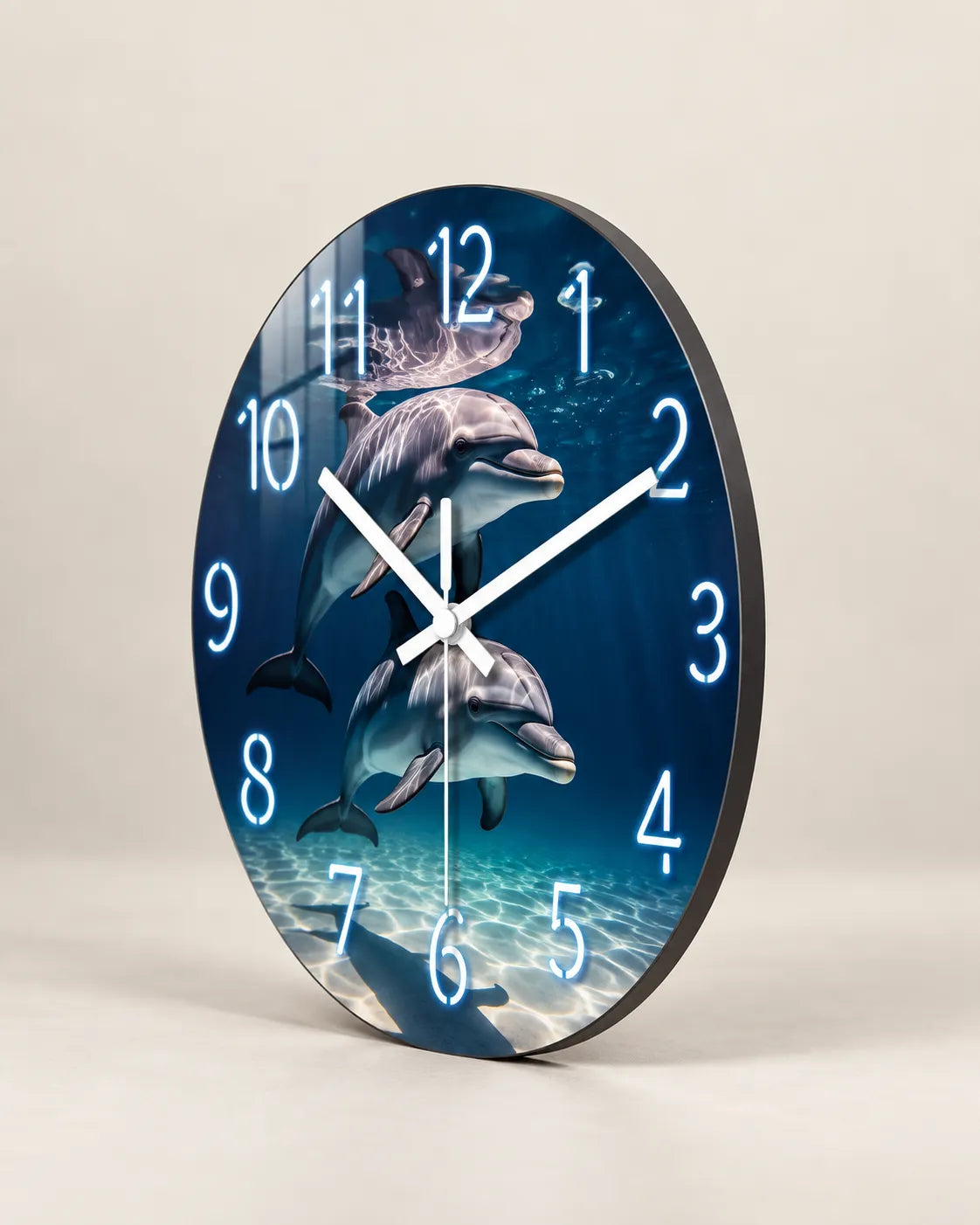 Horloge Murale Bois Dauphin Silencieuse — 6 Tailles