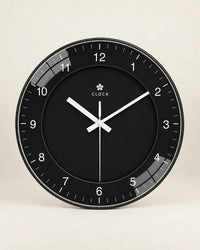 Horloge Murale Noire Ronde Silencieuse — 4 Tailles