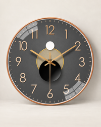 Horloge Murale Verre Dorée 20 cm Silencieuse — 2 Modèles